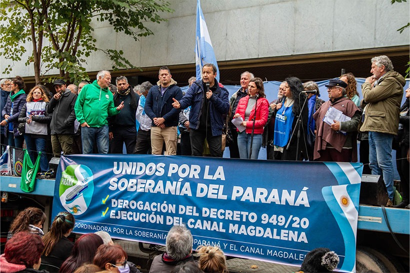UNA CARAVANA FEDERAL POR LAS CALLES DE ROSARIO, EN DEFENSA DEL RÍO PARANÁ